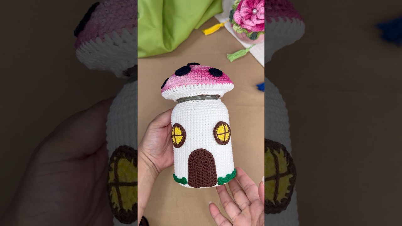 Porta trecos AMIGURUMI 🍄🍄&zwj;🟫 #crochet  #tutorialamigurumicompleto #amigurumi #amigurumilove