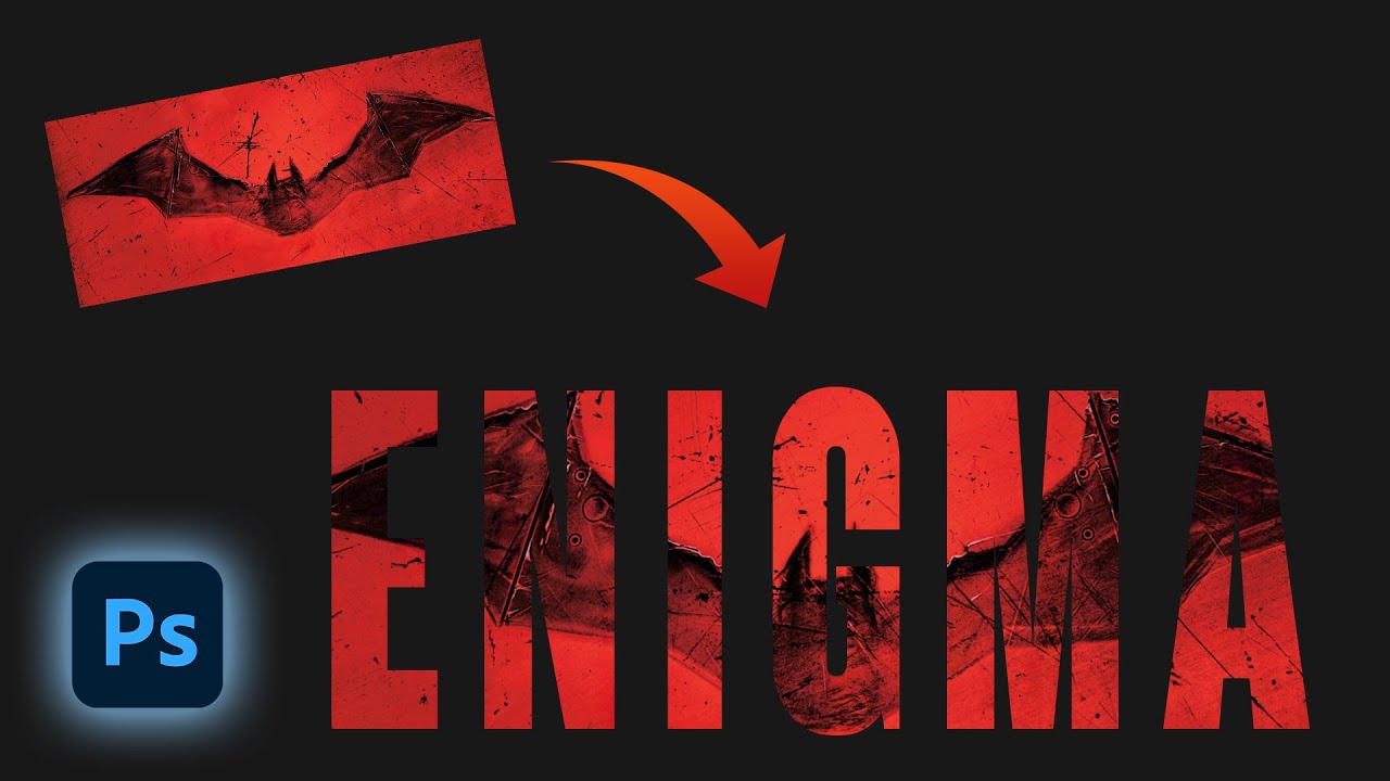 Cómo hacer tu propio LOGO de BATMAN usando MÁSCARAS en PHOTOSHOP 🔥