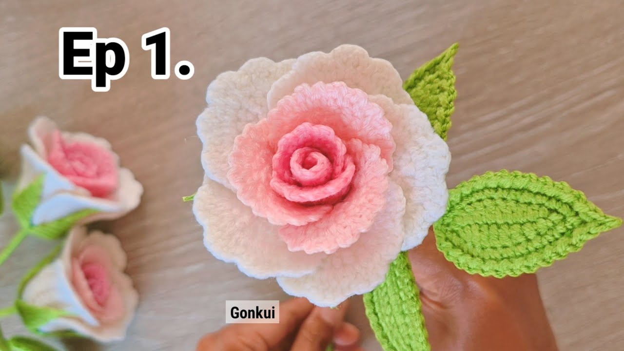 Ep1. Petal A / B 🌹Crochet a Rose Flower Tutorial step by step / Crochet Flower Bouquet #crochet 
