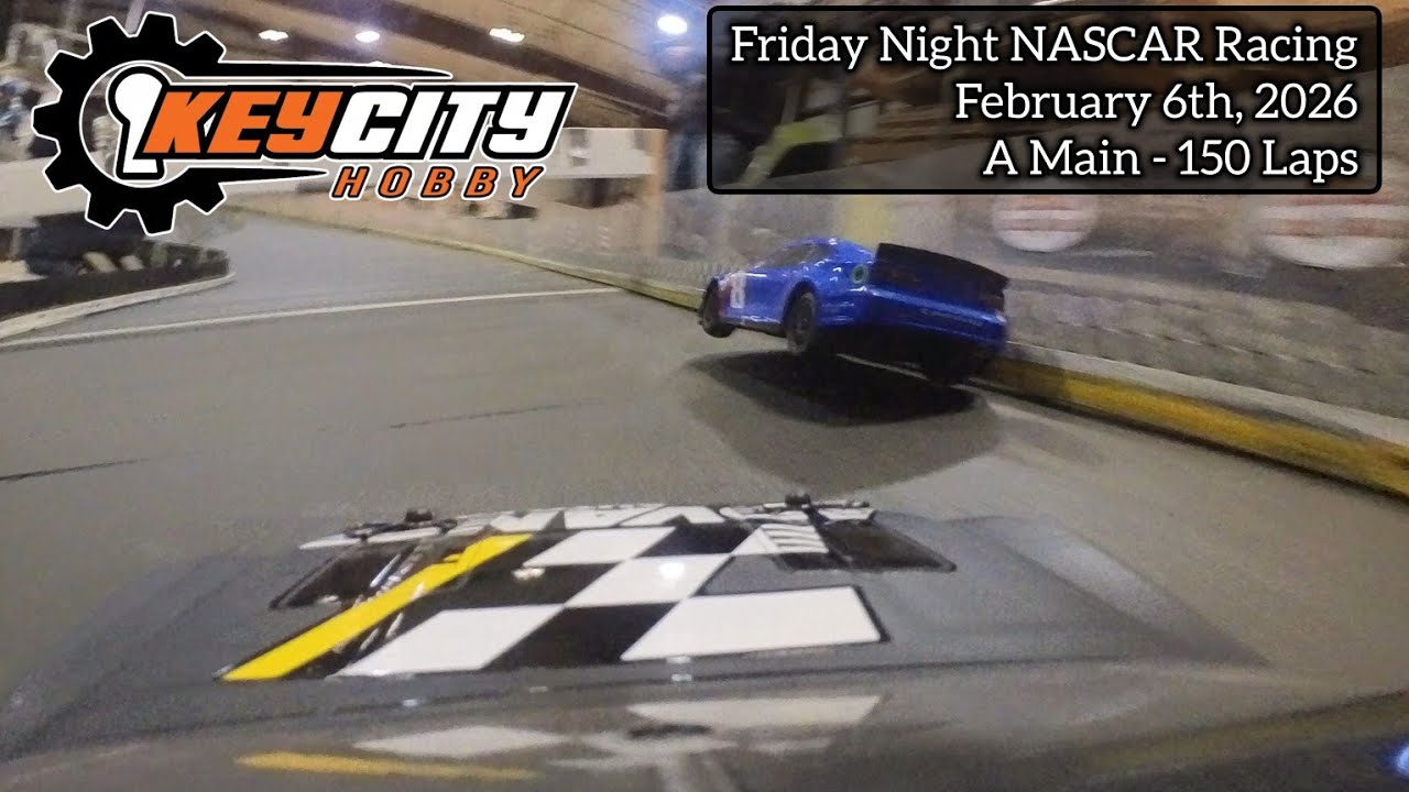 Key City Hobby - Friday Night NASCAR Racing - A Main: 150 Laps - February 6th, 2026