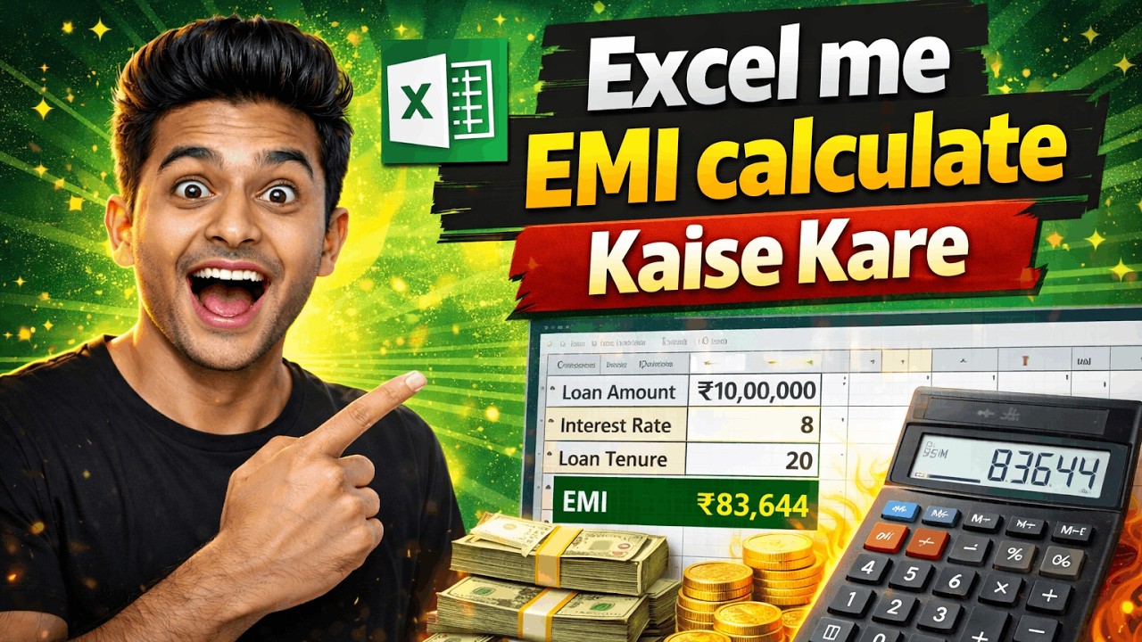 How To Calculate EMI In Excel | Loan EMI | Bike EMI | Car EMI #excel #emicalculator #education 