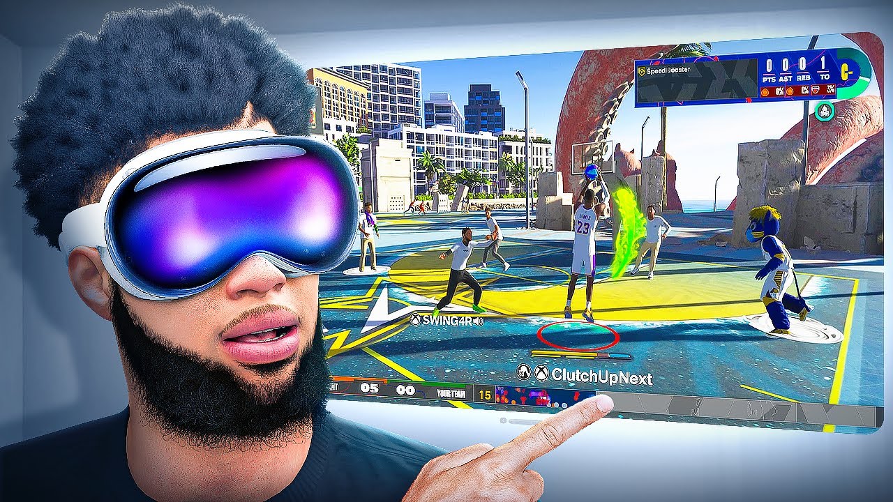 Playing NBA 2K on the Apple Vision Pro