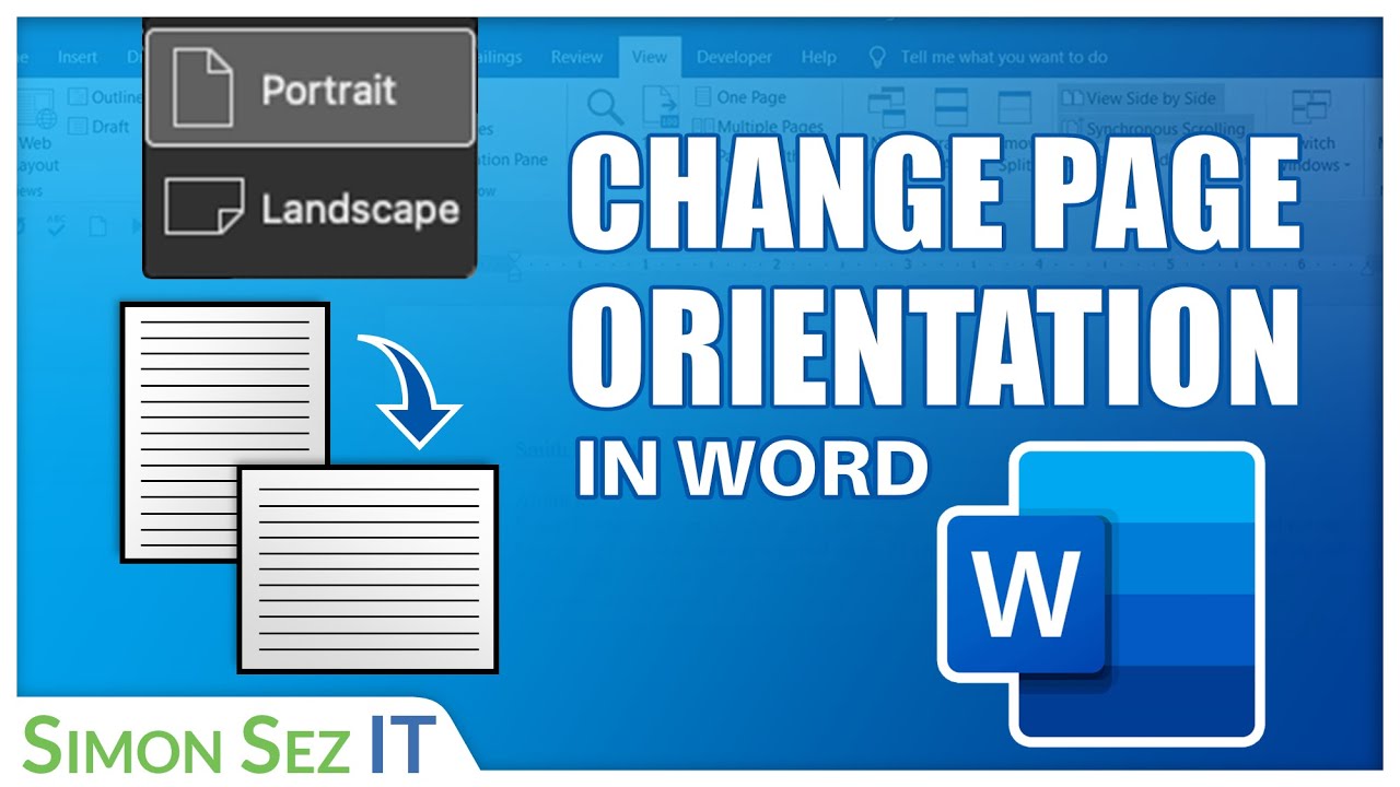 Изменение ориентации страницы в Microsoft Word