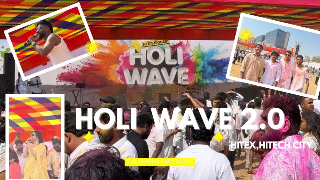 Holi wave 2026 || Holi event || Hitex grounds || #holi#hitexgrounds#entertainmen#rollrida#trending 