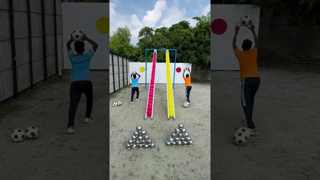 &ldquo;Bottle  Knockdown Game 😂 | Speed & Football Challenge 🏃⚽&rdquo; । funniest All challenge @Lolpatakha06 