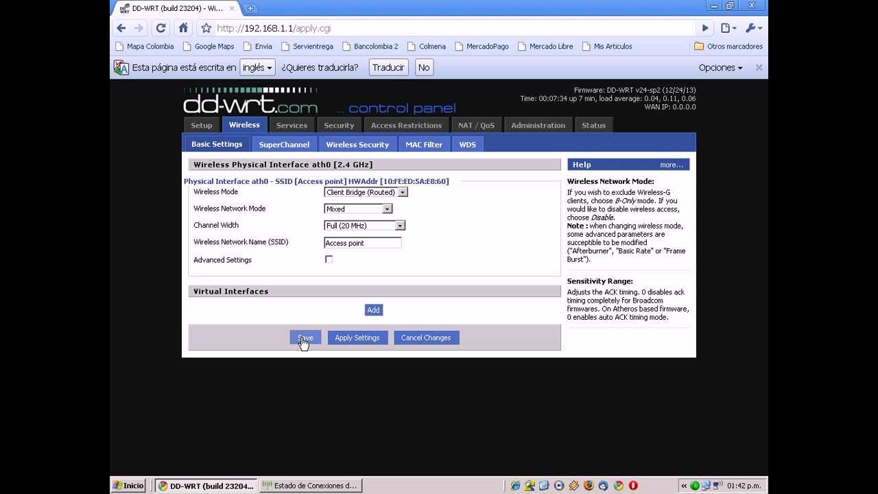 Configuración Router con firmware DDWRT en modo Repetidor