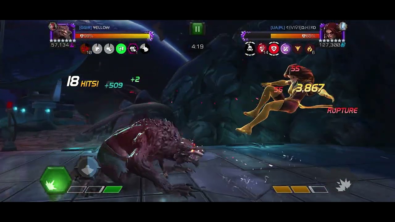Wolf vs Dark Phoenix node 44 (bad ai/worst case) S64