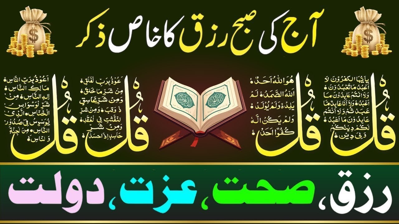 🔴LIVE Morning Wazifa | Surah Fatiha | Ayatul Kursi | Surah Baqarah 2 Ayat | Darood Tanjeena | 4 Qul