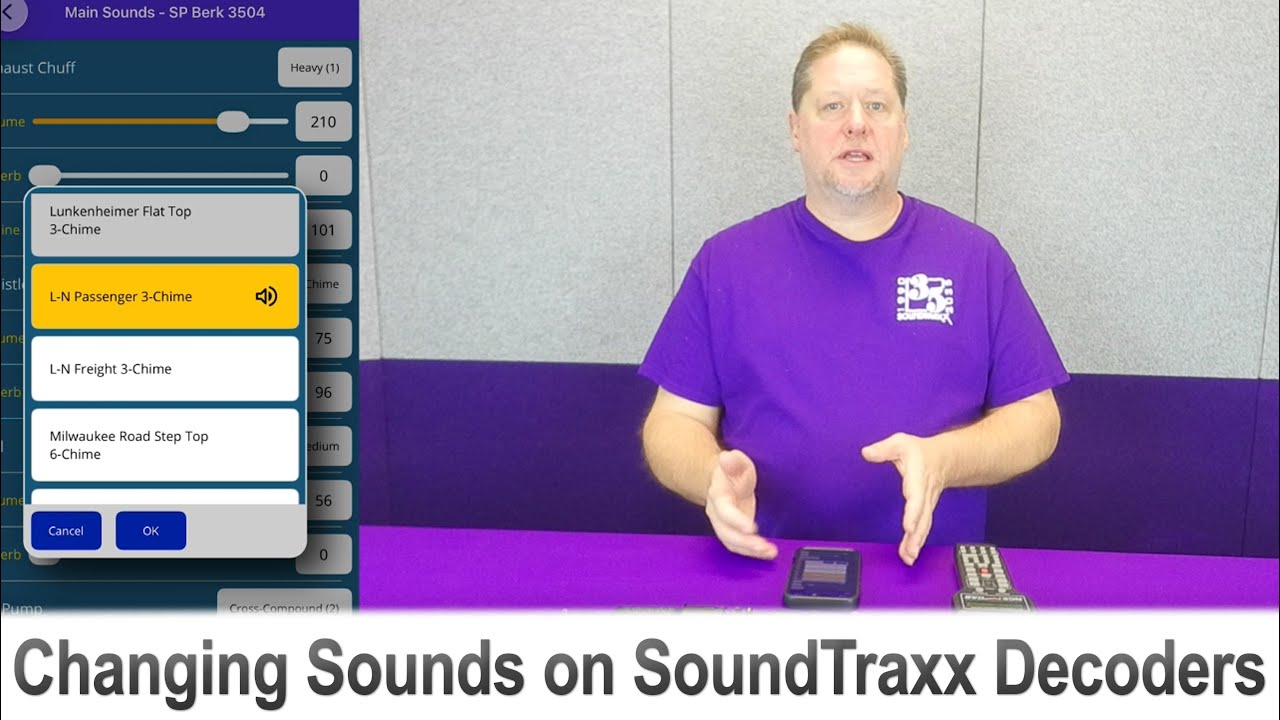 Choosing and Changing Sounds on SoundTraxx Decoders
