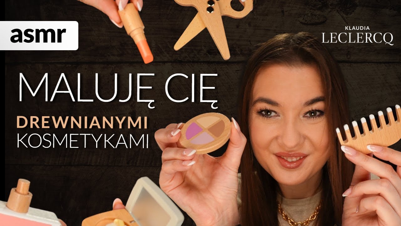 MALUJĘ CIĘ DREWNIANYMI KOSMETYKAMI NA SEN. ASMR PO POLSKU