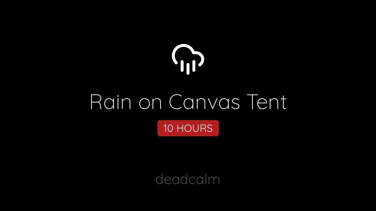 Rain on Canvas Tent by the River 10 Hours | Sleep, Relax, Study | Brown Noise Ambience