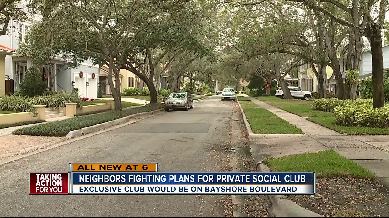 Neighbors fighting plans for private social club on Bayshore Blvd.