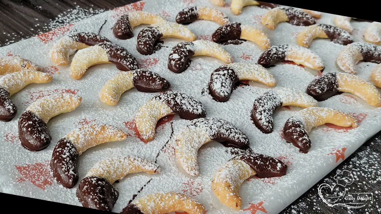 Christmas half moon ( Vanilla Crescent Cookies ) #DailyDelightRecipes