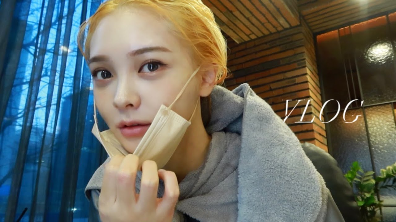 염색 뽐뿌 오는 영상 ✨ 뉴진스 앞머리 했어요 🙂v + 깻잎머리 포인트 • 애매한 앞머리 스타일링법🤍