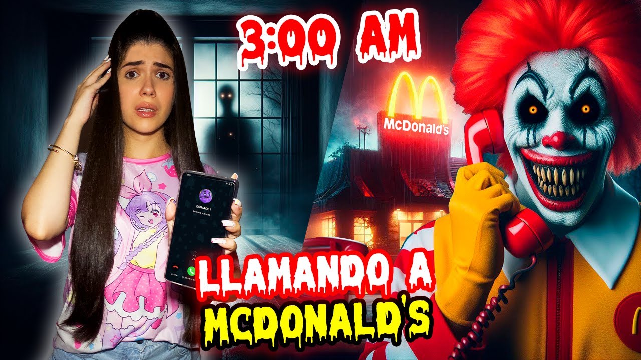 LLAMÉ a números de McDonald's a las 3 A.M y hablé con un PAYASO ATERRADOR☠️🤡 | Ani Cat😻