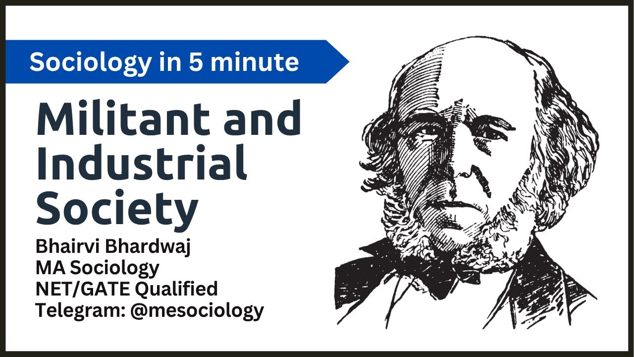 Militant and Industrial Society by Herbert Spencer | Sociology in 5 mins | CUET PG/NET/GATE/UPSC