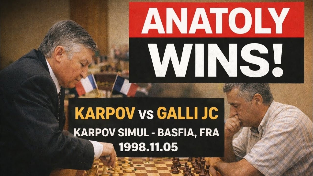Anatoly Karpov Vs Galli JC •Karpov Simul Bastia FRA 1998•