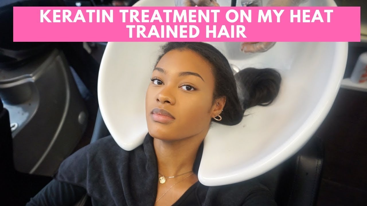 SALON KERATIN TREATMENT & TRIM ON MY HEAT TRAINED HAIR