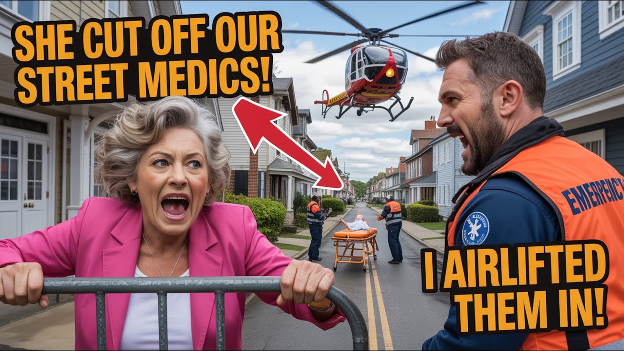 HOA Karen Cut Off Our Street Medics, 2 Minutes Later I Airlifted Them In
