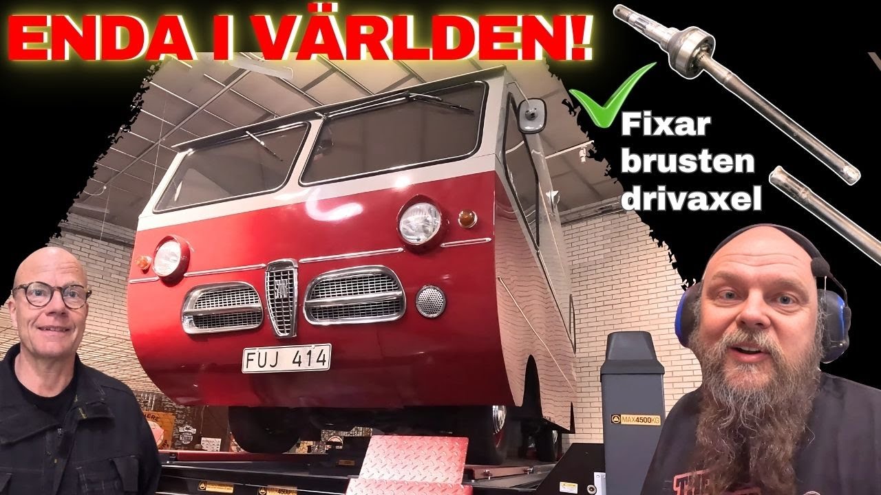 Unik Saab-husbil + brusten drivaxel = se reparationen!