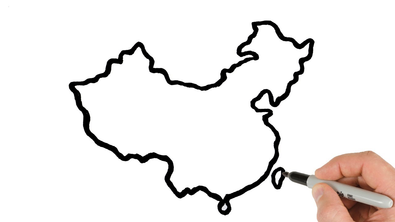 How to Draw China Map | Countries Maps | Easy Drawing Tutorial