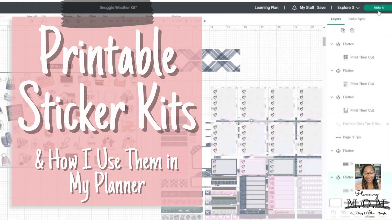 Printable Sticker Kits & How I Use Them In My Planner | Cricut Machine Friendly | Erin Condren