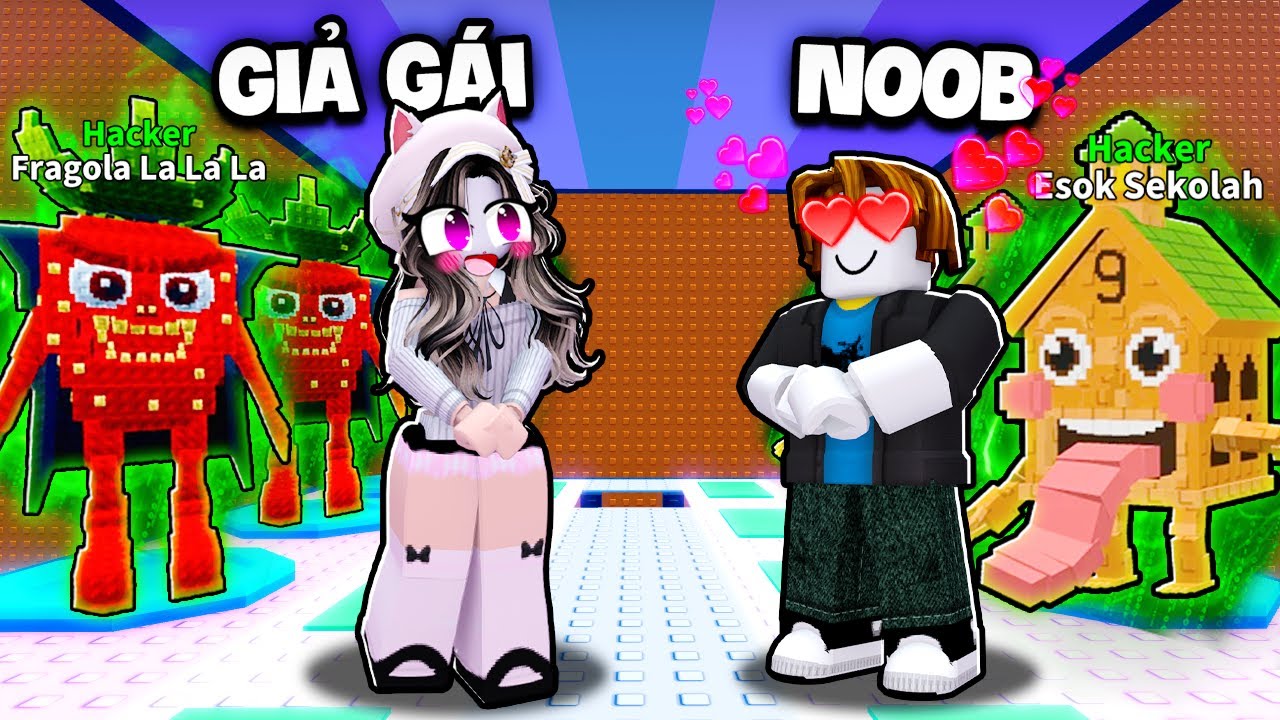 NOXUSS GIẢ GÁI ĐỂ ĂN XIN BRAINROT CỦA NOOB TRONG Escape Tsunami For Brainrots | Roblox