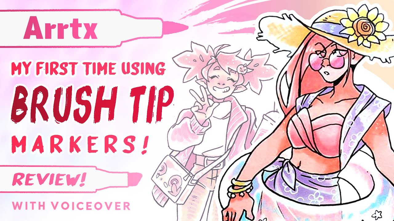 Making Seasonal Character Designs! | ArrtX PASTEL Markers Review