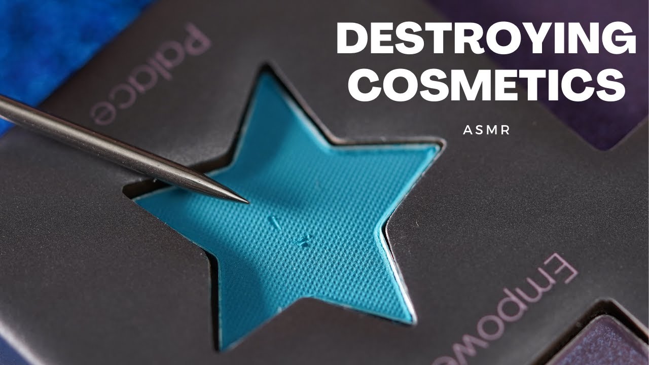 ASMR 🌸 Satisfying Cosmetic Destruction – CRUNCHY Eyeshadow