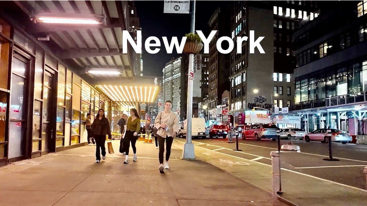 6th Ave Relaxing Night Walk NYC | Downtown to Midtown Walking Tour 2026