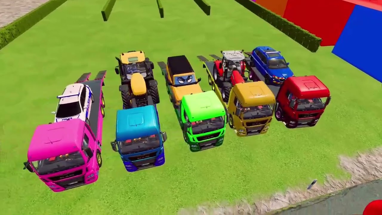 Big & Small McQueen vs Chick Hicks vs Tow Mater vs King Dinoco vs Duch Hudson - BeamNG.D