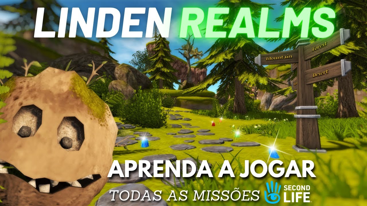 Aprenda a ganhar LINDENS com o jogo dos cristais | Linden Realms | TODAS AS MISSÕES | Second Life