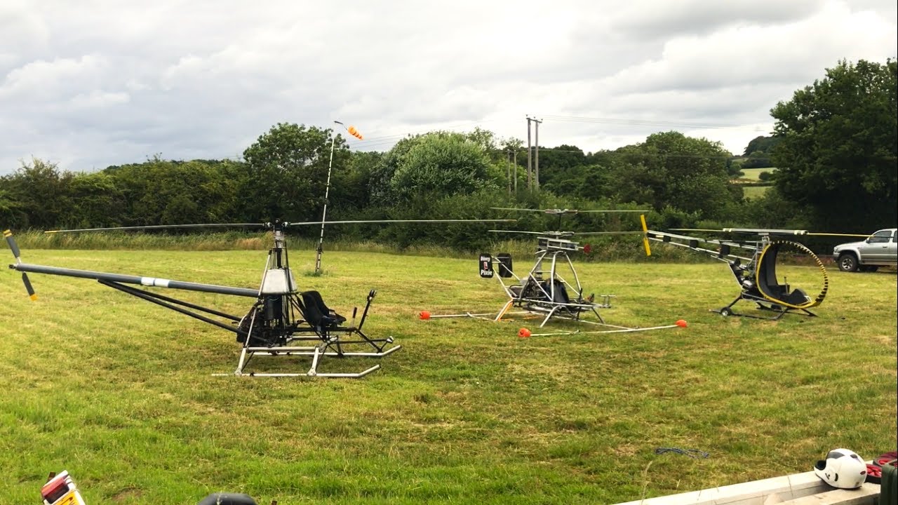 Three HOMEMADE Helicopters, walk around, explanation and testing