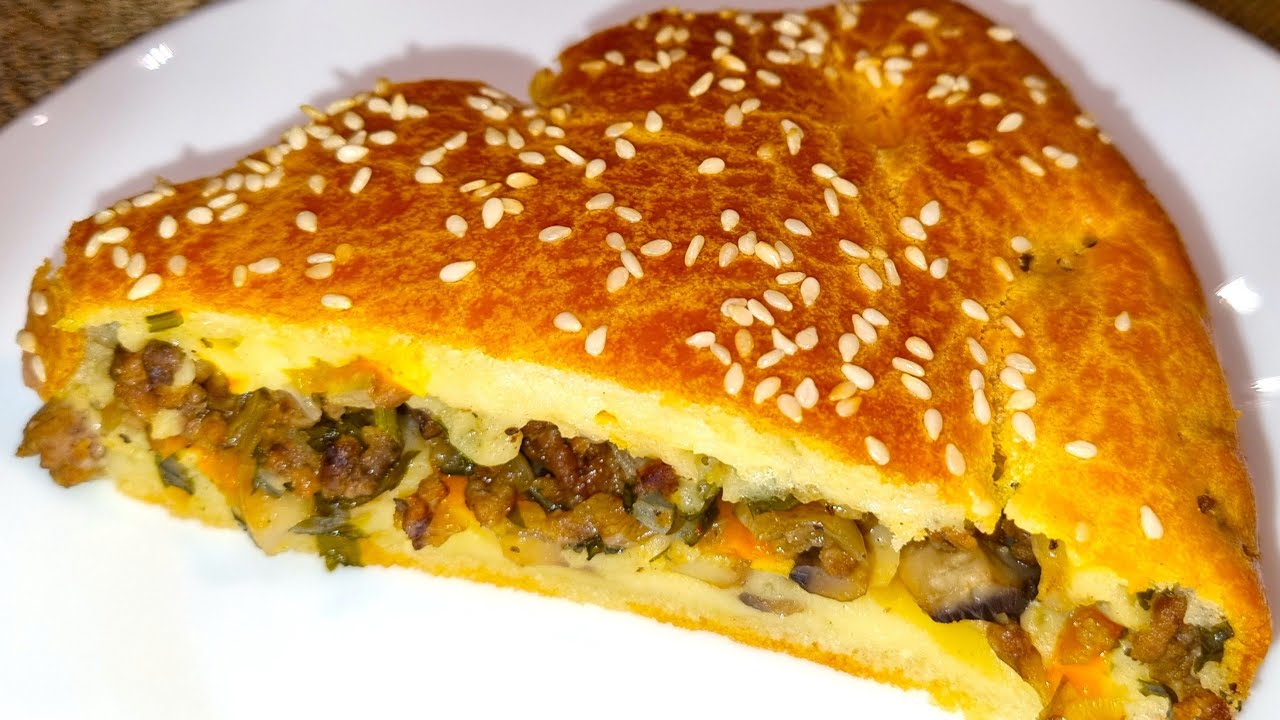 Meat Pie with Mushrooms! Savory and Juicy!
