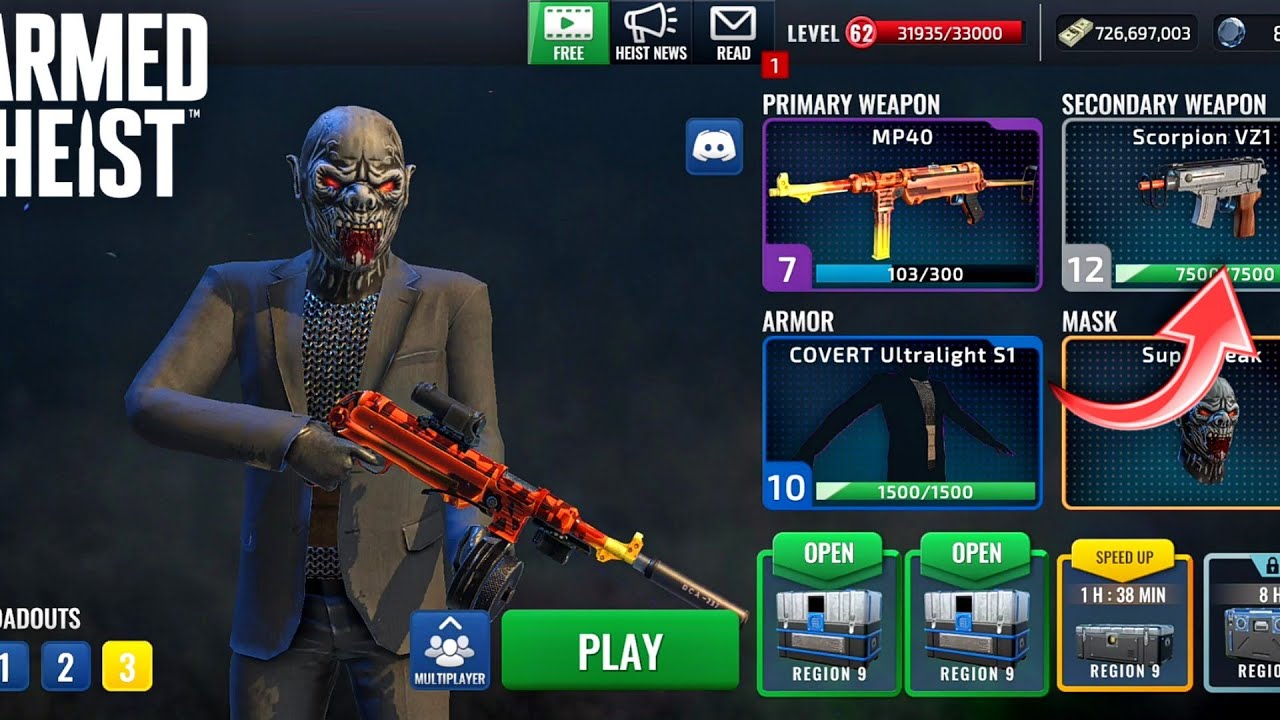 *New* Max level 13🔥 Scorpion VZ1| Armed heist Multiplayer Gameplay