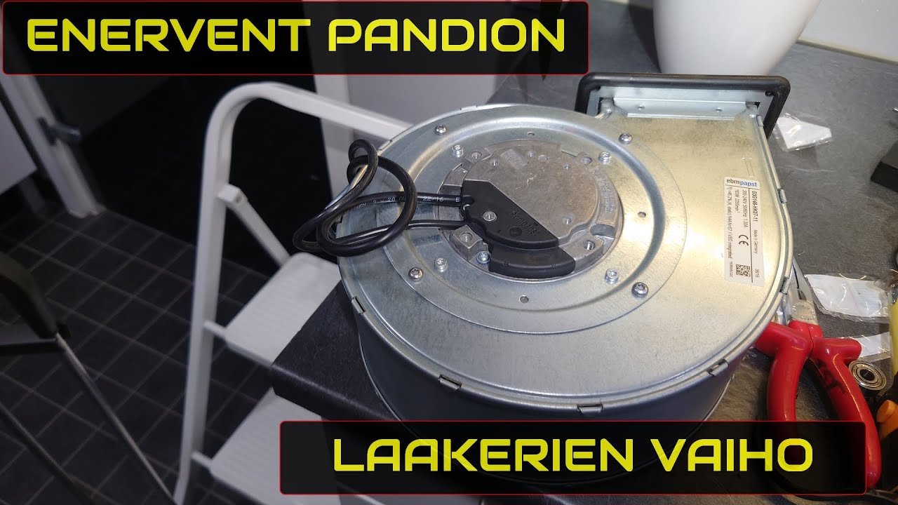 Enervent Pandion laakerien vaihto