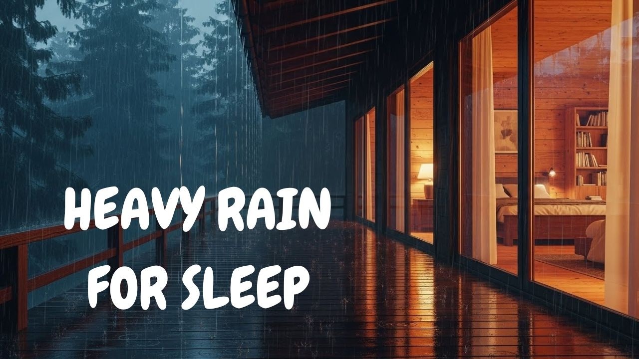 Rain for Sleep with Light Storm Ambience for Stress Relief | Natural Rain White Noise