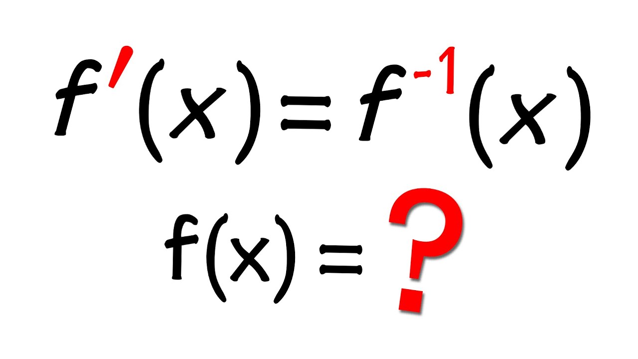 Can f'(x)=f^-1(x)?