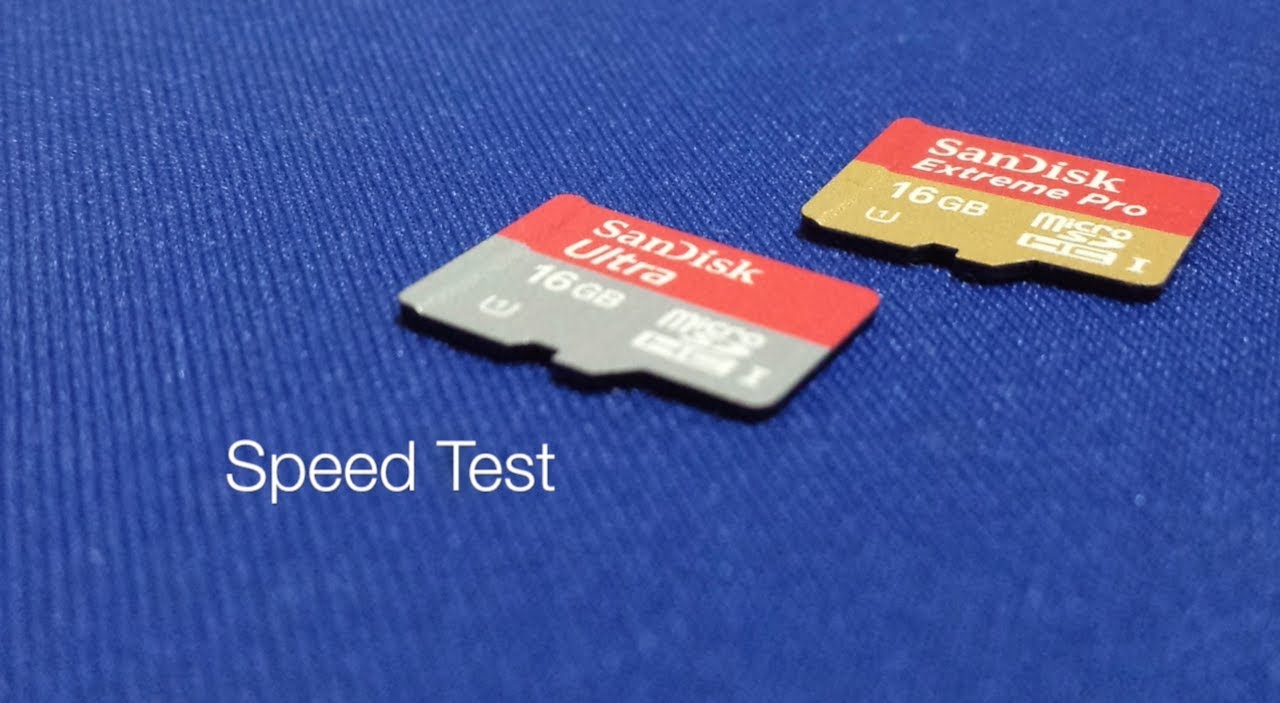 Sandisk Extreme Pro & Ultra microSD Card class 10 - Transfer Speed Test