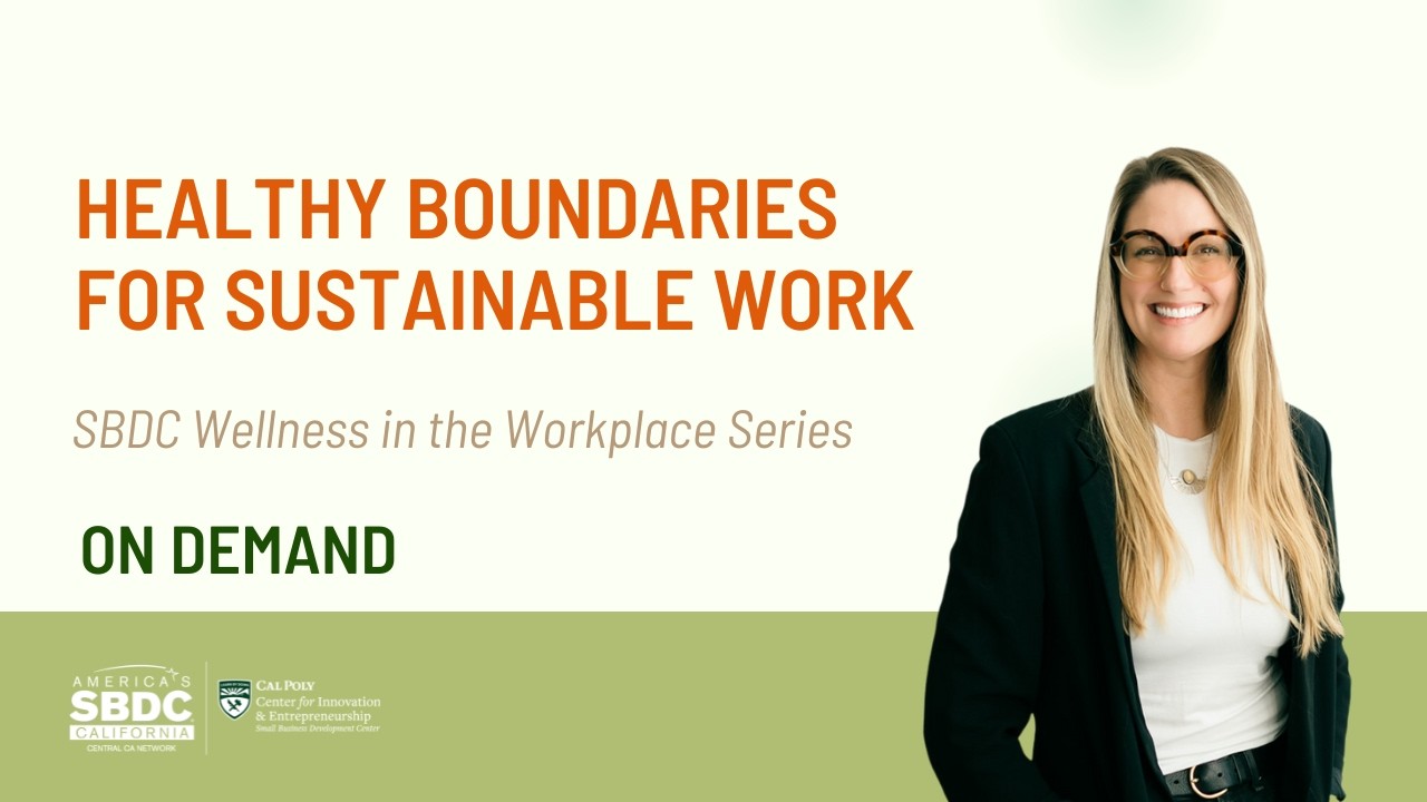 SBDC Workshop: Healthy Boundaries with Kiki Williamson