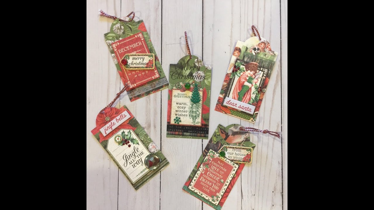 How to Create layered Christmas Tags with Graphic 45