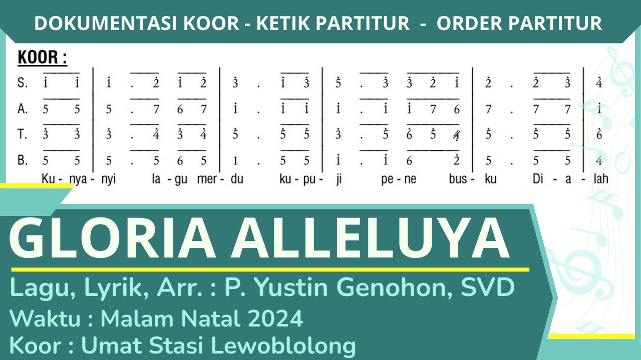 Gloria Alleluya Yustin Genohon || Koor Lagu Natal || Lagu Natal Katolik