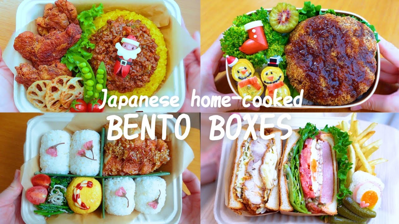 【Making BENTO29】Sausage  Santa Claus/Snowman Tamagoyaki/Minced meat cutlet/Sandwich/Keema curry etc