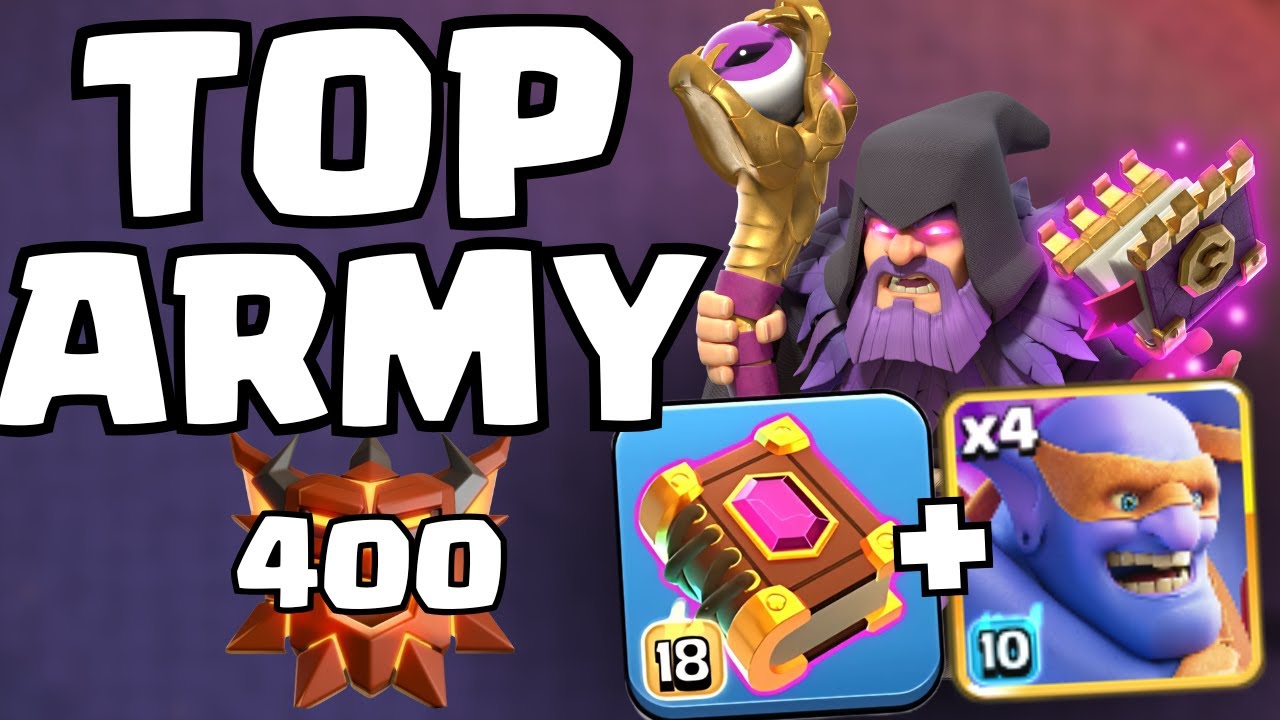 Global Top 400 with SUPER BOWLERS in Legend League! Top Army for Townhall 18 (Clash of Clans)
