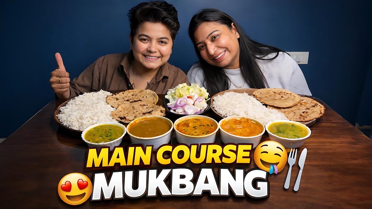 ASMR Eating Matar Methi Malai , Malai Kofta With Tandoori Roti & Rice Mukbang