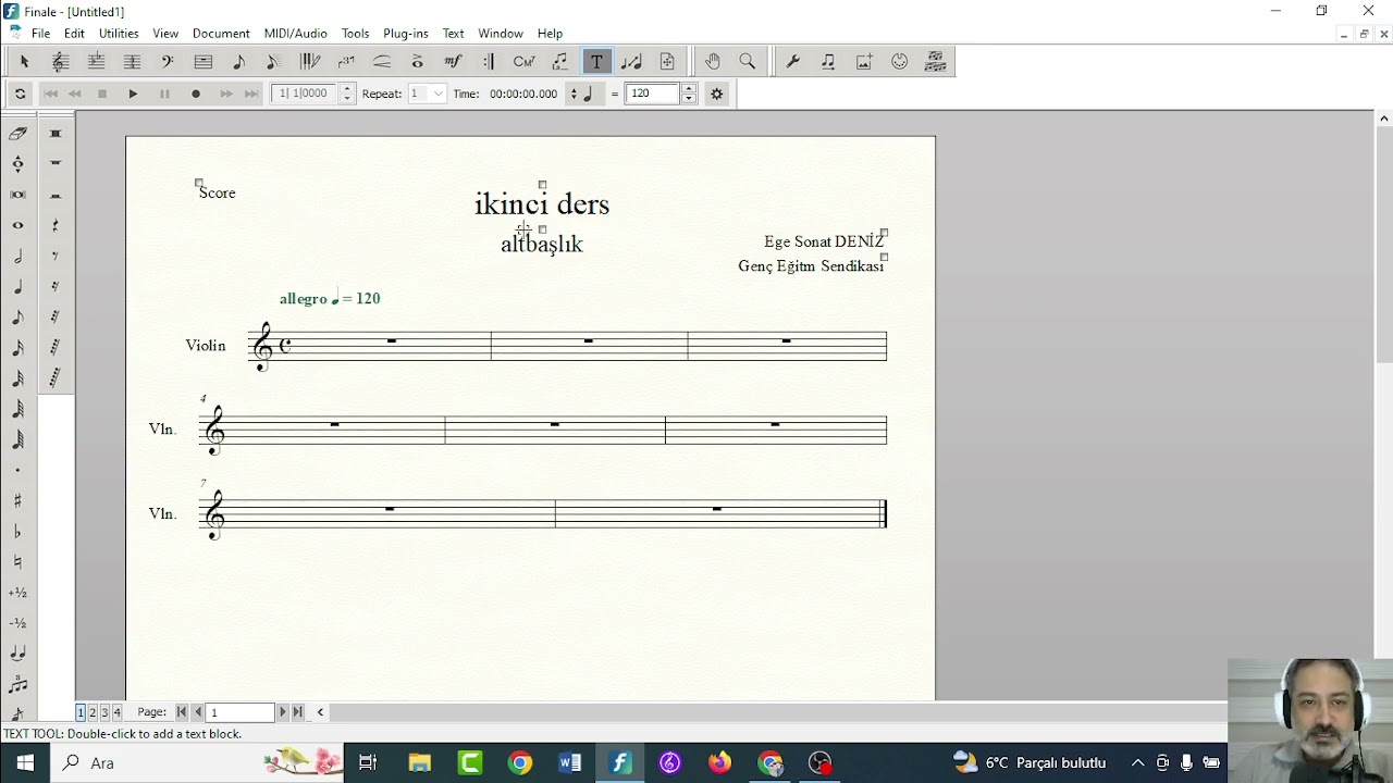 Bilgisayarda Nota Yazım Teknikleri (İkinci Ders - Youtube Canlı Yayını)