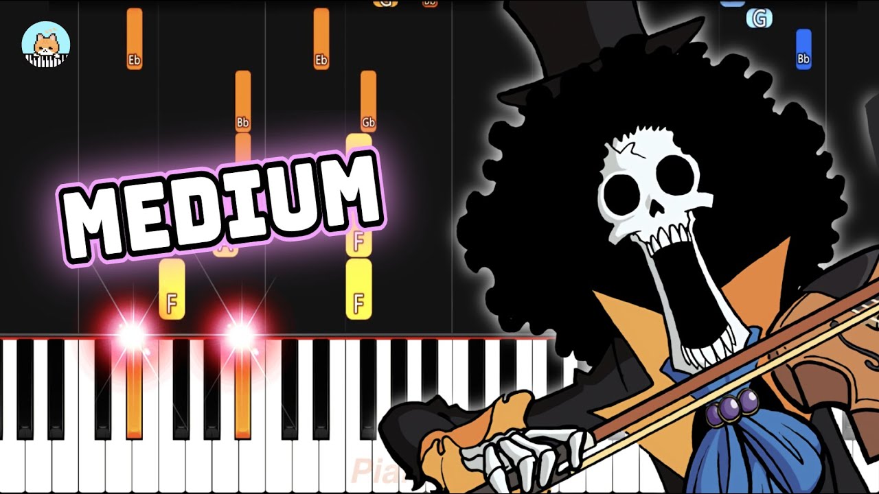 [full] One Piece OST - "Bink's Sake" - MEDIUM Piano Tutorial & Sheet Music