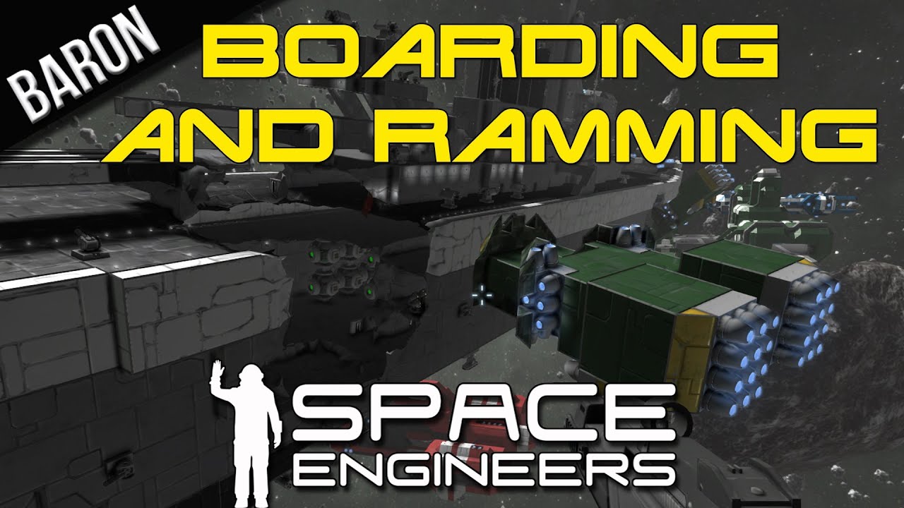 Space Engineers Gameplay - Boarding and Ramming Capital Ships