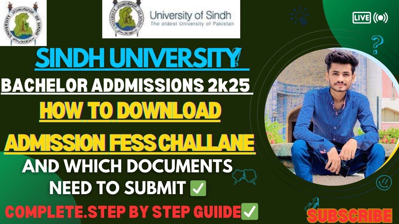 How To Download |University Of Sindh| Admission Fess Challane||&Which Documents Need To Submit|✅