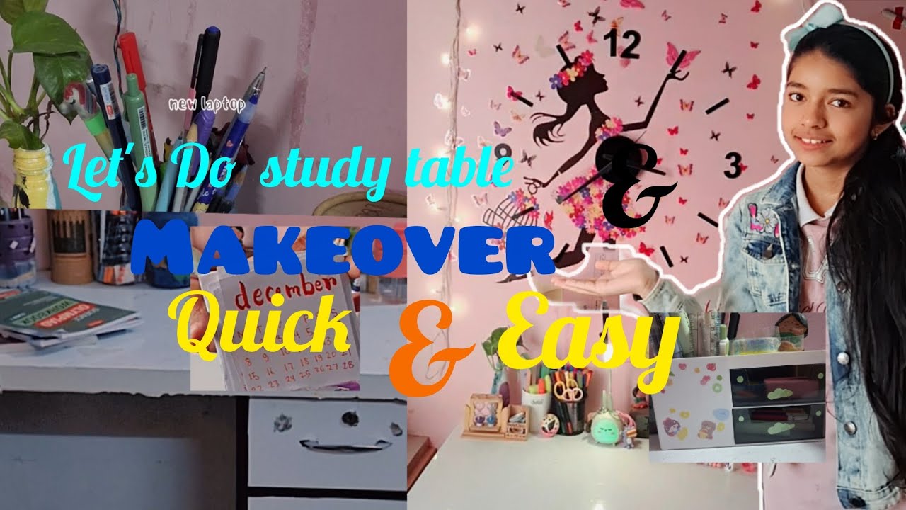 Let's do study table makeover quick &easy #thestudyias #study vlog #minivlog 📓🔖📚✂️